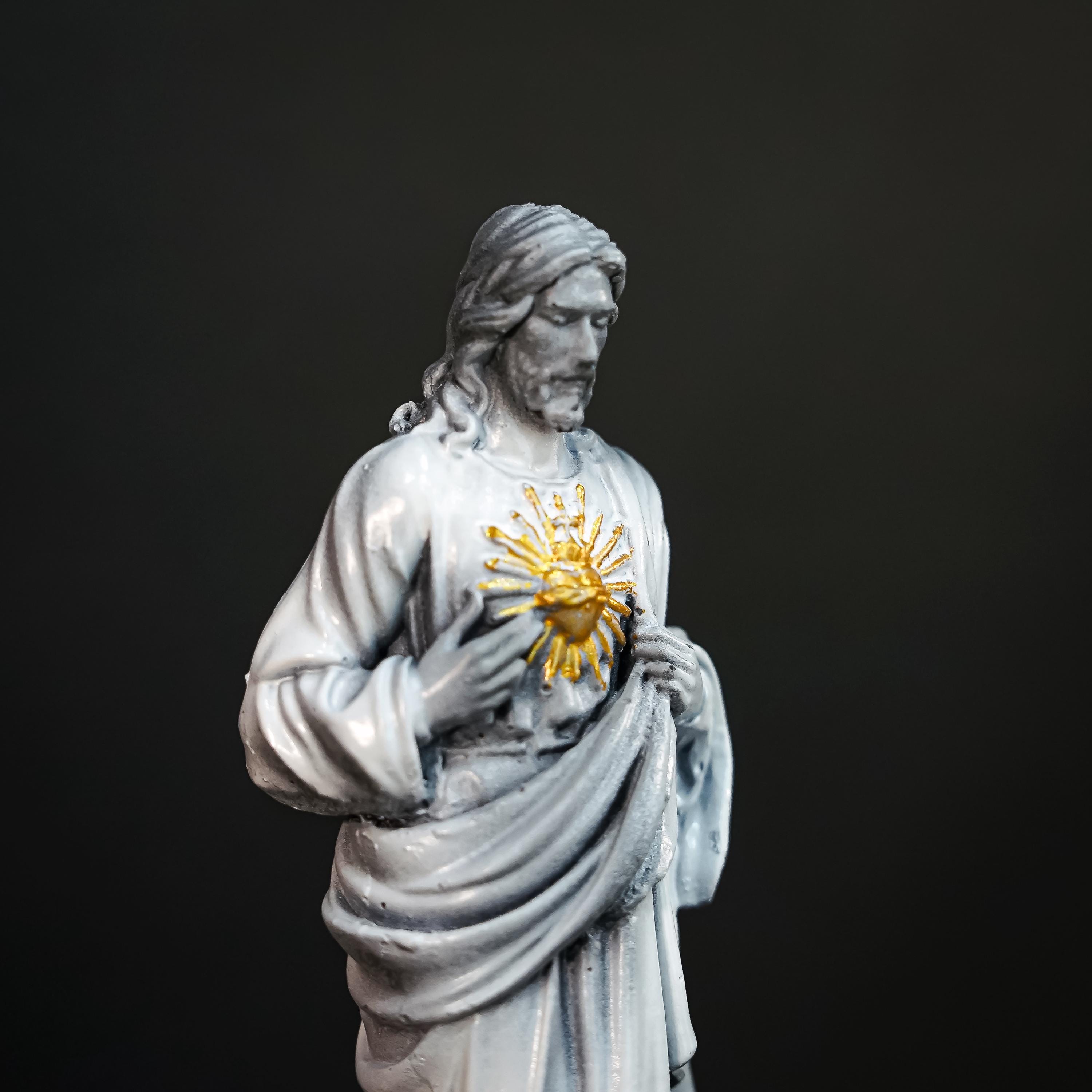 Holy Father Statue , Jesus Christ Figurine White , Christian Sculpture , Religious Decor God ,Home Altar Keepsake Spiritual Gifts,jesus gift