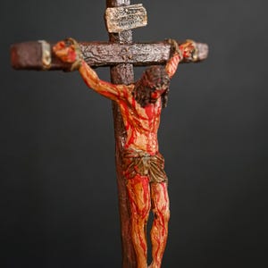 Cross of the Christ - Crucifix Cross Jesus - Wall Art - Wall Decor - Handmade Cross - Catholic Art - Religious Gift, 3d jesus sculpture art