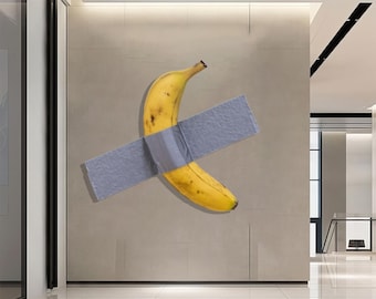Framed Boujee Banana is a 3d Printed Banana Taped Inside a