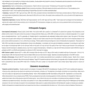 Könnte beinhalten: Ein weißes Dokument mit dem Titel "Common Clinical Cases for SRNAs" und dem Logo "Study Buddy". Das Dokument ist in Abschnitte unterteilt, darunter "General Surgery", "Orthopedic Surgery" und "Obstetric Anesthesia". Der Text ist leicht verschwommen.