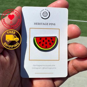 Pin de sandía, Pin de Palestina, Envío gratis, Pin de esmalte de Palestina, Pin de solapa, Pines, Pin de Falasteen,