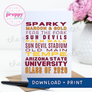 Graduation Card | College Grad | Class of 2026 | Subway style | College Memories | Subway Art | College Graduation Gift