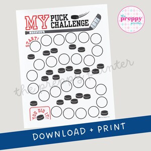 My Puck Challenge | Personalizable Hockey Practice Tracker | Hockey Training | Hockey Shot | Practice Sheet Chart | Training Log |