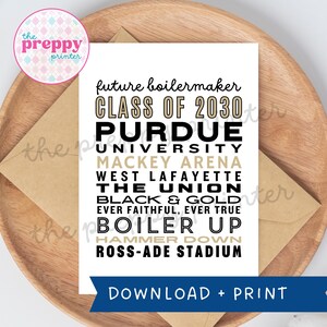 Decision Day | High School Graduation Card | Class of 2026 | Subway style | Future College Student | Dorm Decor | Graduation | College Admit