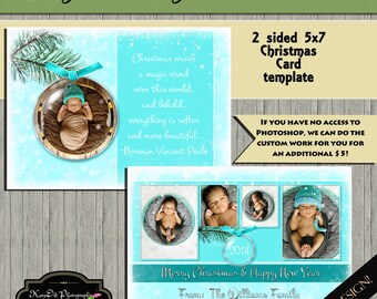 instant download christmas card template chalkboard chic 5x7 etsy