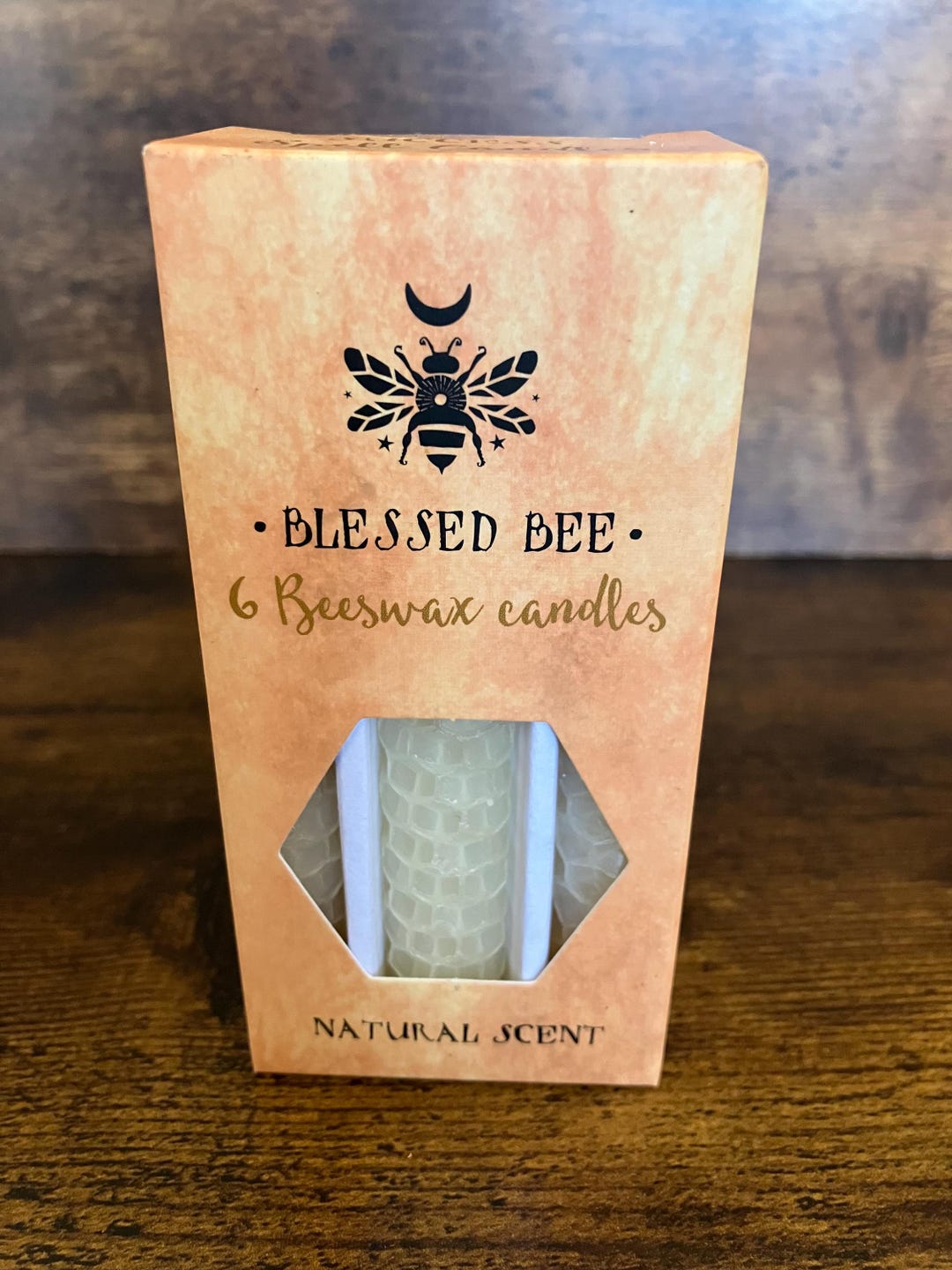 Blessed Bee 6 Beeswax Candles success Etsy