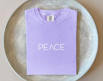 Peace Shirt, Comfort Colors Unisex Inspirational Tee, Motivational Shirt, Positive Message Shirt, Minimalist Shirt, Gift for Coworker