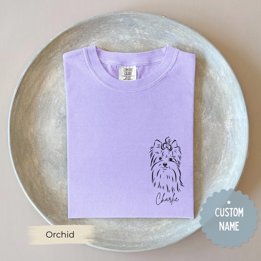 Custom Yorkshire Terrier Shirt With Personalized Dog Name, Comfort ...