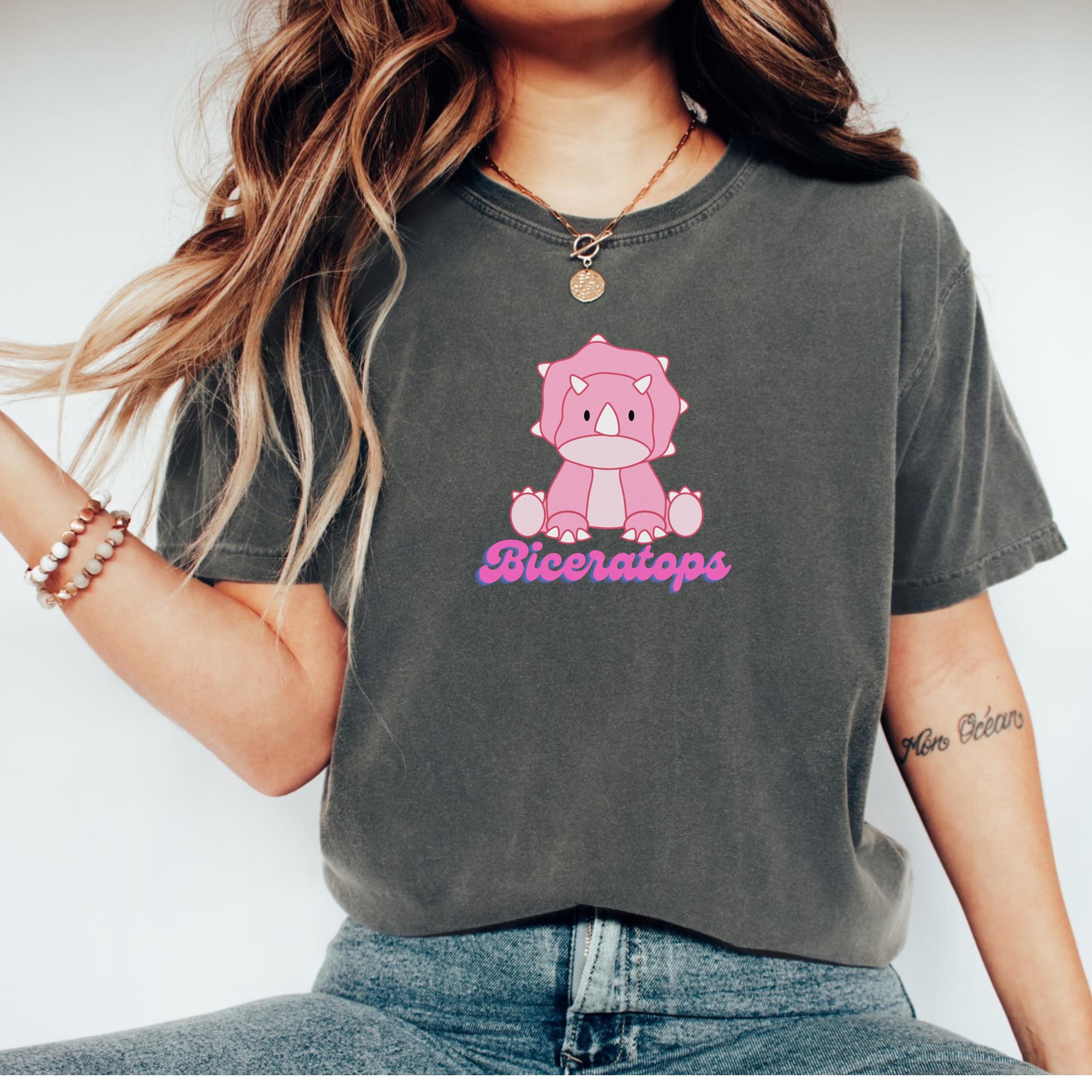 Funny Biceratops Shirt, Comfort Colors® Bisexual Dinosaur T-Shirt, Bi Pride Tee, Coming Out Shirt, Funny Bisexual Gift, Inclusive Unisex Tee
