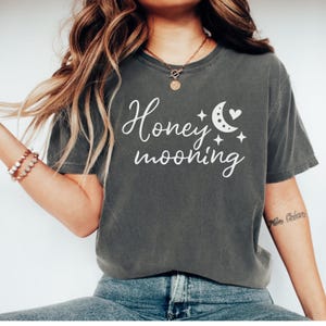 Honeymooning T-Shirt, Bride Honeymoon Tee, Bridal Shower Gift, Comfort Colors®, Wedding Gift, Newlywed Shirt, Wife Tshirt, Bride Gift, Wifey