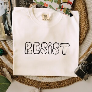 Doodle Resist Shirt Comfort Colors® Civil Rights Tshirt, Political Protest Tee, Community Is Resistance, Equality Activist, Empowerment Tee