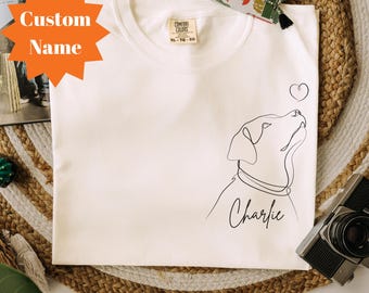 Custom Labrador T-Shirt with Personalized Dog Name, Comfort Colors®, Pet Lover Gifts, Labrador Owner T-Shirt, Personalized Dog Breed Shirt