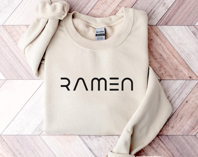 Ramen Sweatshirt, Gildan Unisex Foodie Gift, Ramen Lover Sweatshirt, Food and Drink Sweatshirt, Gift for Coworker, Trendy Sweater for Foodie