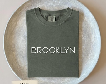 Brooklyn Shirt, Comfort Colors® Minimalist City Name Shirt, Travel T-Shirt Gift, Holiday Tee, Unisex Brooklyn Shirt, Gift for Travelers