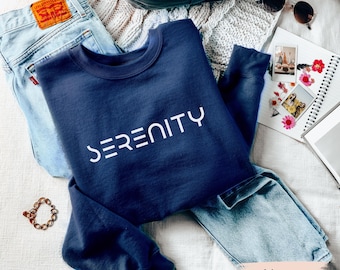 Sudadera Serenity, suéter unisex inspirador de Gildan, camiseta con mensaje positivo y motivador, regalo minimalista para compañeros de trabajo, unisex de moda.
