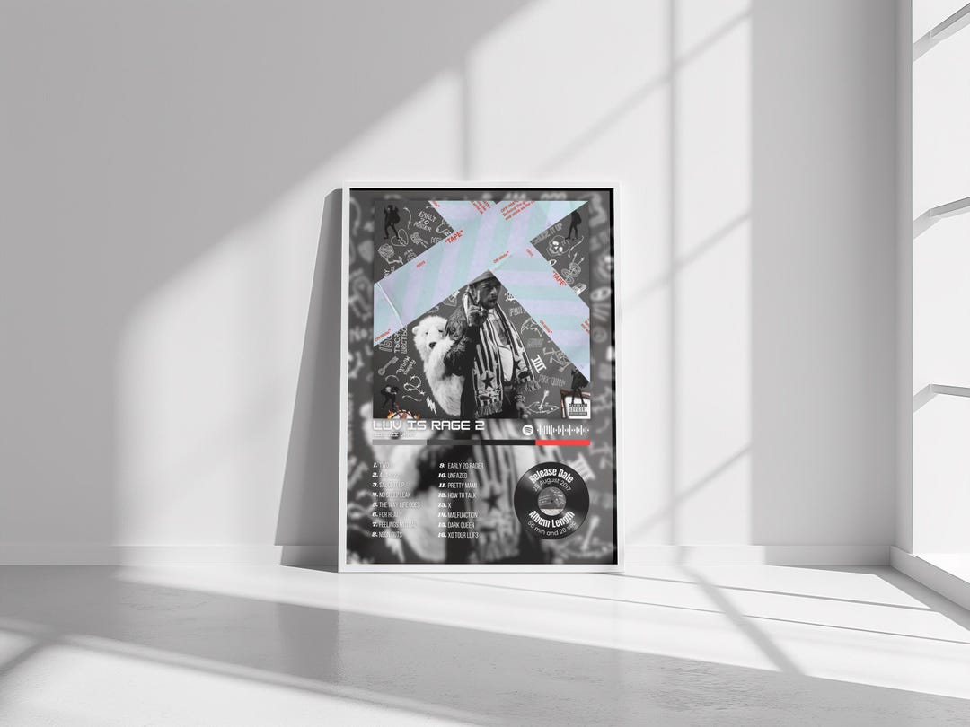 Modern Rap Poster | Lil uzi Vert – Luv is Rage 2 | Multi‑size Digital ...