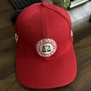 zommna Jimmy Dugan 43# Baseball Caps City of Rockford Peaches A League of Their Own Movie Dad Hats Adjustable Embroidered, Red Hats Peak Cap