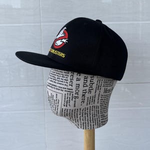 Czapka bejsbolowa Ghostbusters z haftem Ghost regulowana czapka bejsbolówka Snapback Czapki czarne