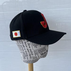 16 Ohtani Baseball Cap for Men Japan 2023 WBC Samurai Adjustable Black Baseball Hat for Women Embroidered, Black Peak Cap