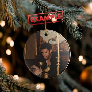 Custom Music Album Ornament | Personalized Album Cover Christmas Tree Decor | Custom Rap Pop Rock Holiday Gift | Music Lover Ornament | Xmas