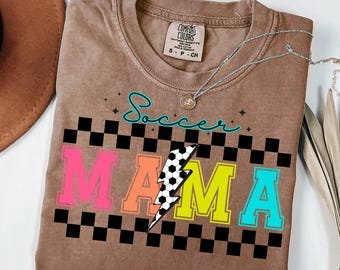Soccer Mama PNG SVG: Neon Lightning-matchdagsdesign (digital nedladdning)
