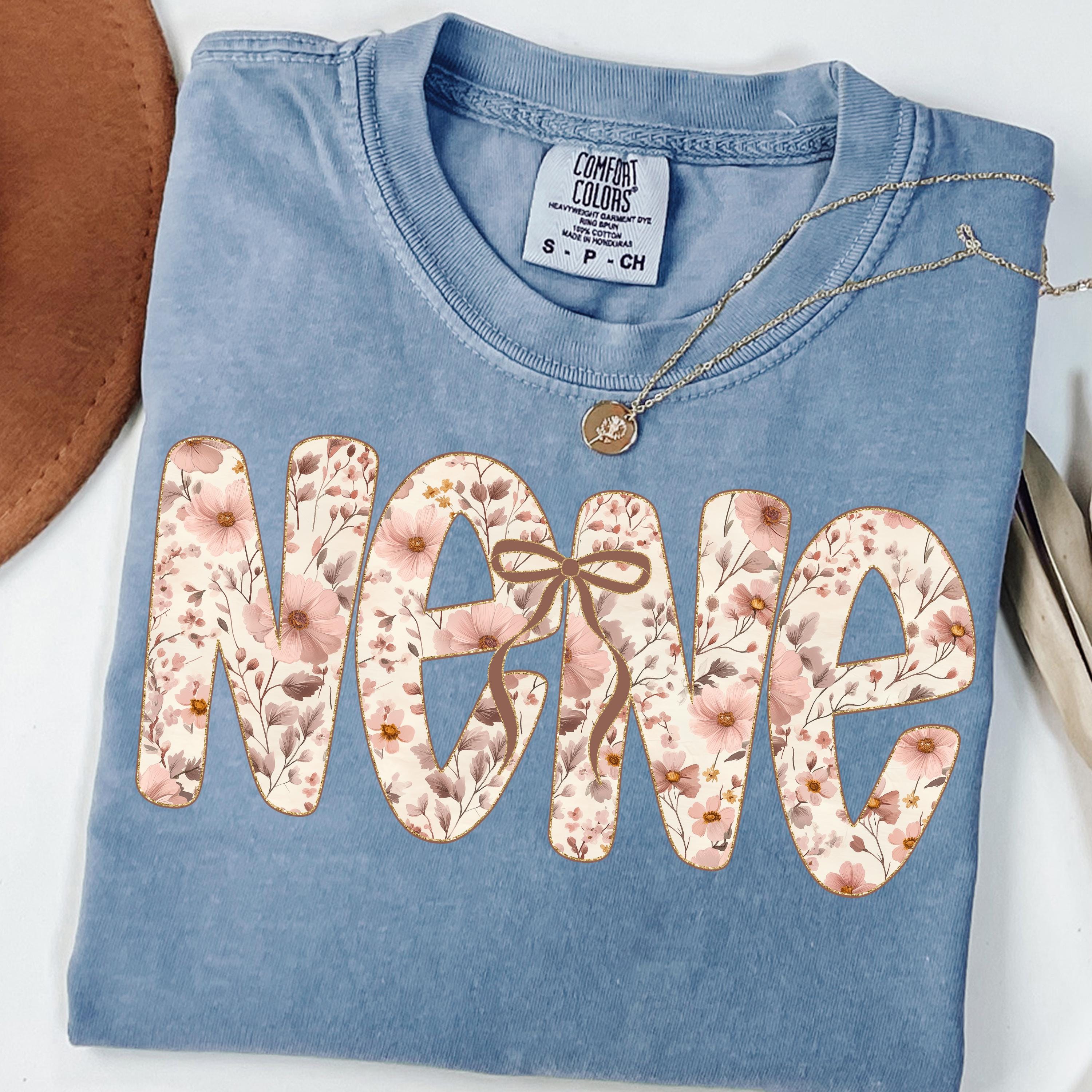 Floral Nene Name PNG, Vintage Flower Letters (digital Download) - Etsy