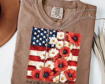Drapeau américain floral PNG : motif patriotique à sublimation (téléchargement numérique)