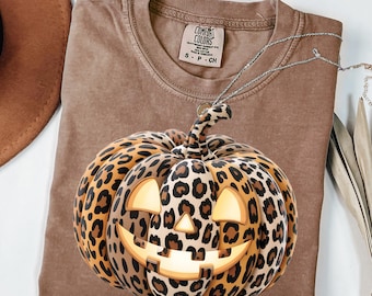 Leopard Print Pumpkin PNG: Halloween Jack O' Lantern Clipart (Digital Download