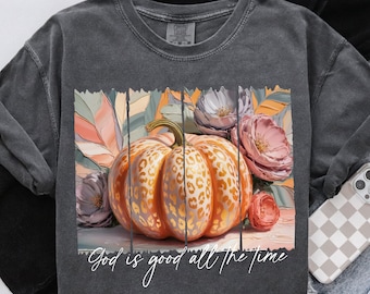God Is Good Leopard Pumpkin PNG: Christian Fall Sublimation Design (Digital Download)