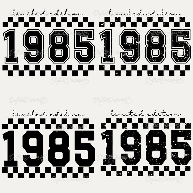 1985 Birthday PNG: Vintage Style Print Designs (digital Download) - Etsy