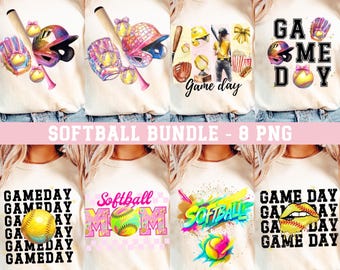 Softball Game Day PNG Bundle: Mom Clipart, Sports Design (Digital Download)