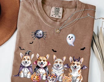 Corgi Halloween-png: kostuumclipart, Trick or Treat-hond (digitale download)