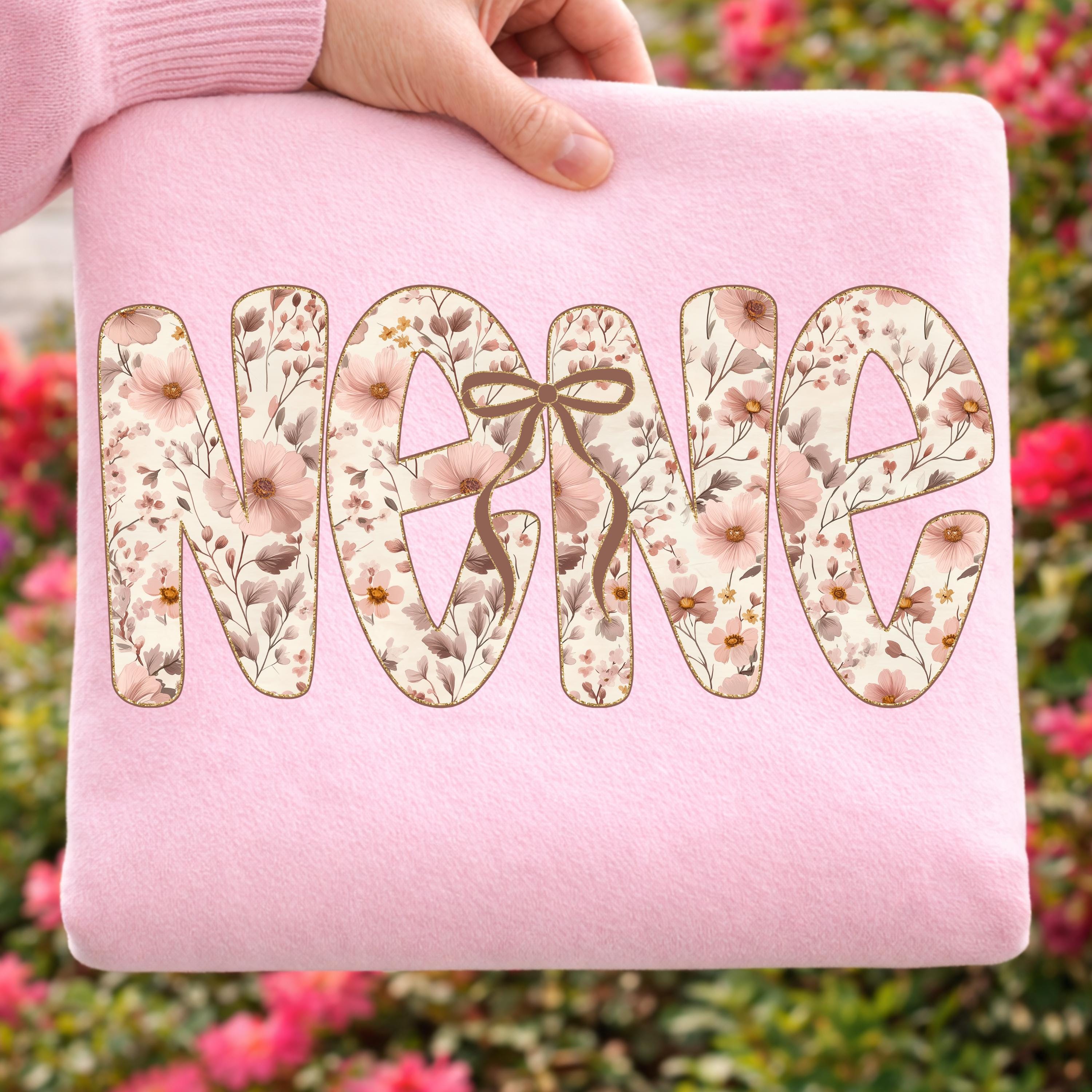 Nene✧*。 Floral Nene Name PNG, Vintage Flower Letters (digital Download) - Etsy