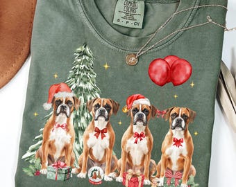 Christmas Boxer Dog PNG, Boxer Christmas Sublimation, Xmas Dogs PNG, Dog Lover Gift (Digital)