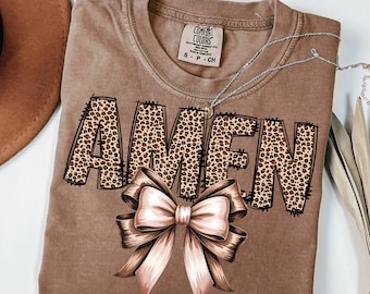 Amén PNG, Estampado de leopardo cristiano, Sublimación de cita de fe, Lazo religioso PNG