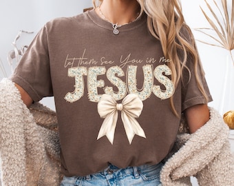 Floral Jesus Shirt PNG, Christian Bible Verse (Digital Download)