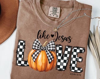 Christian Pumpkin Fall PNG: Like Jesus Faith Design (Digital Download)
