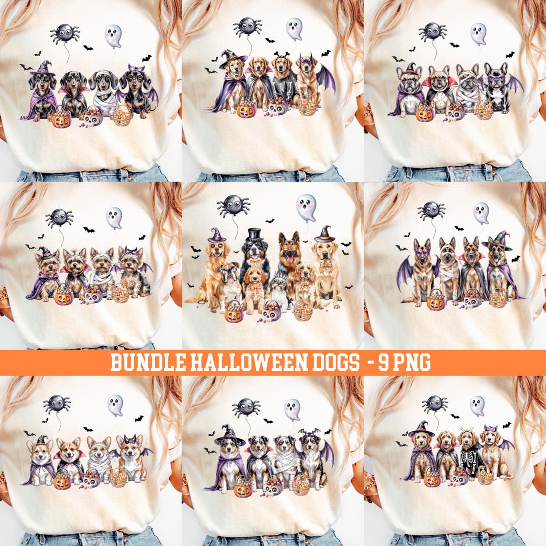 Halloween Dogs PNG Bundle, Costume Puppy Clipart (digital Download) - Etsy