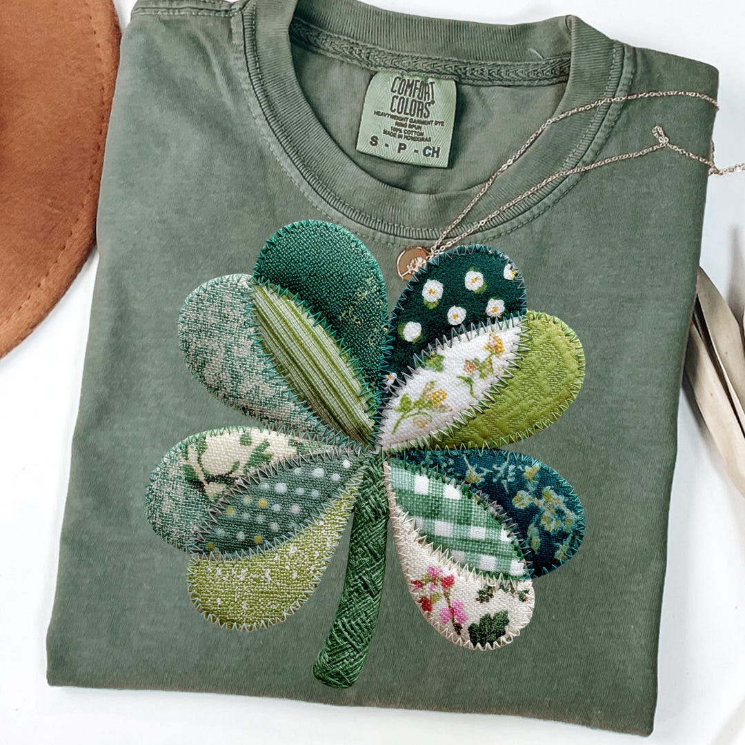 Patchwork Shamrock PNG, St Patrick's Day Clover, Lucky Irish Design ...