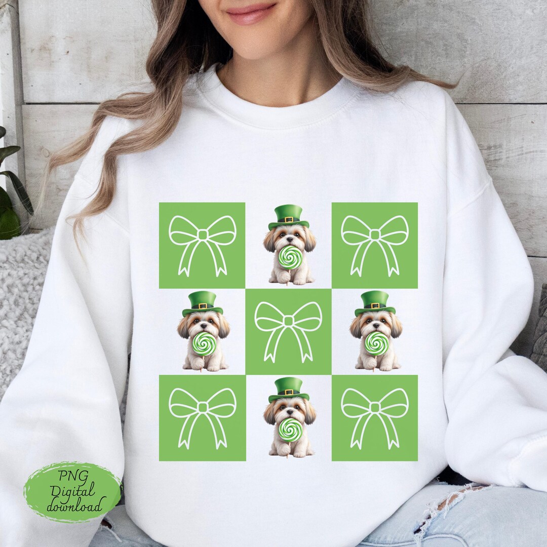 shih tzu st patricks day printables