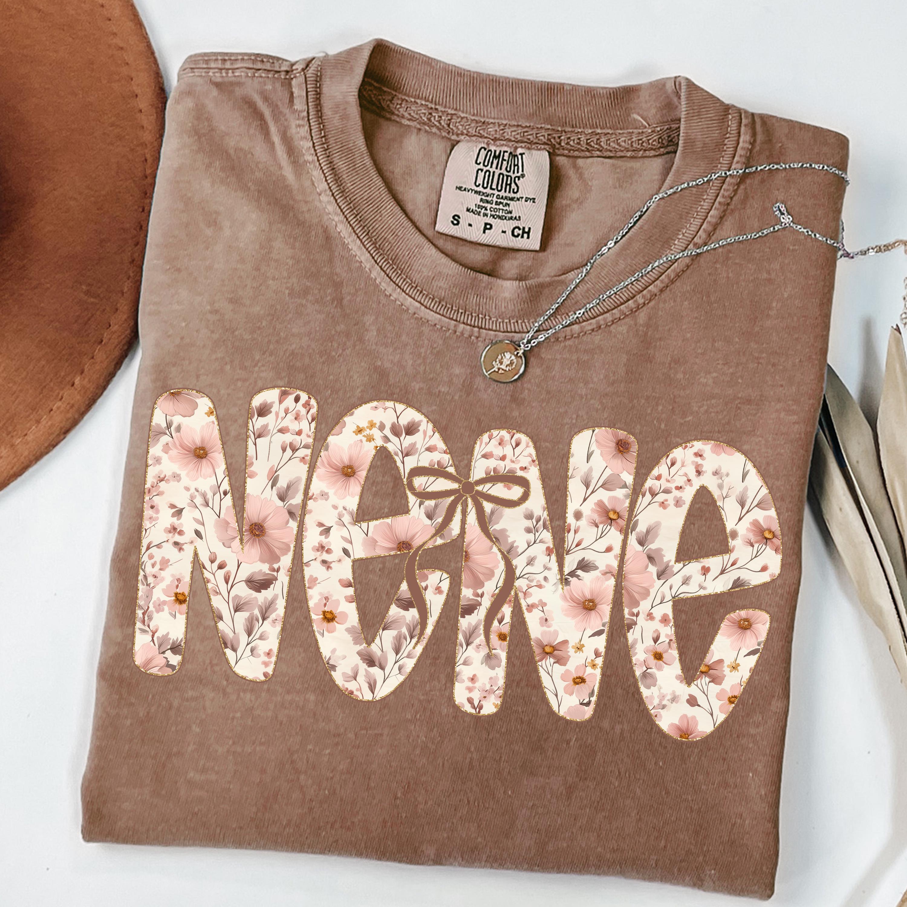 Floral Nene Name PNG, Vintage Flower Letters (digital Download) - Etsy