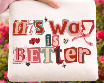 His Way Is Better PNG, Collage Christian Leopard Patchwork, Bible Verse Sublimation Design (Digital)