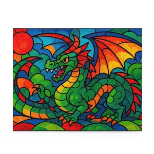 Colorful Dragon Puzzle, Fun for Family Game Nights, Gift for Kids and Adults, 120, 252, 500-Piece, Ideal for Birthdays, Holidays