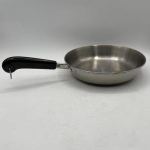 VTG 1801 Revere Ware 9" Stainless Steel Tri-Ply Disc Bottom Skillet No Lid 90-b