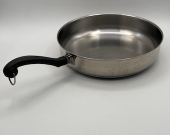 VTG Farberware 10 "Edelstahl Aluminium verkleidet Pfanne USA ohne Deckel