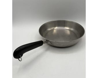 Vintage Revere Ware Skillet Frying Pan 9" Aluminum Clad Tri Ply Bottom NO LID