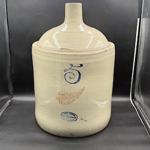 Vintage Red Wing 5 Gallon Jug Crock Whiskey Shoulder Redwing Minnesota Stoneware