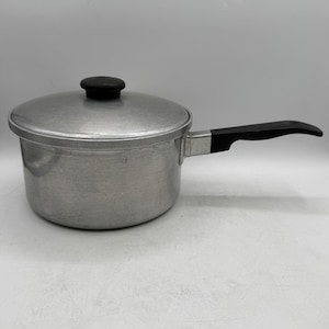 Vintage Kitchen Craft Gjuten Aluminium Kastrull 3 1/2 Quart med Lock #2263