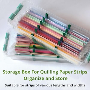 Scatola portaoggetti per strisce di carta per quilling: organizza e conserva / Il posto migliore per conservare la carta per quilling / Protegge le strisce di carta da polvere e umidità