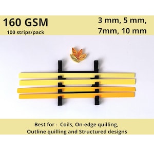 Paper Strips for Quilling Paper Cuts High Quality 160gsm Quilling Paper Yellow Quilling Kit Outline Quilling 3D Effect Paper Filigree